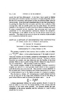 Note on a Method of Determining the Distribution of Pore Sizes in a Porous Material