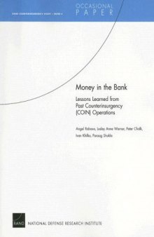 Money in the Bank: Lessons Learned from Past Counterinsurgency (COIN) Operations