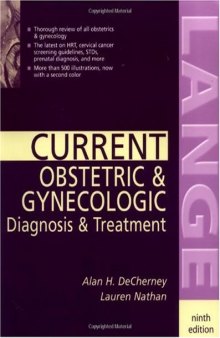Current Obstetric & Gynecologic Diagnosis & Treatment