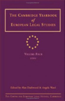 The Cambridge Yearbook of European Legal Studies: 2001