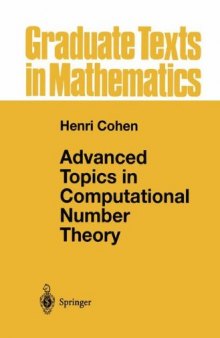 Advanced Topics in Computational Number Theory