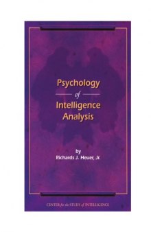 Psychology of intelligence analysis