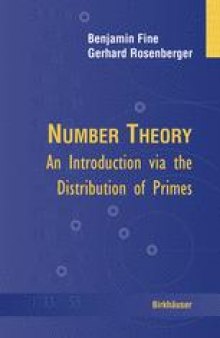 Number Theory: An Introduction via the Distribution of Primes