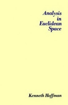 Analysis in Euclidean Space  