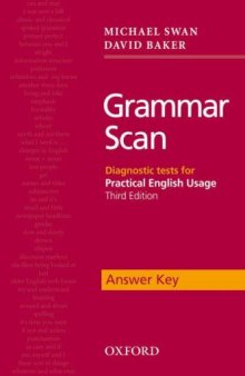 Grammar Scan: Answer Key