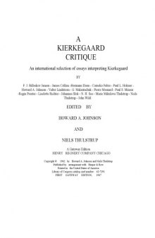 A Kierkegaard Critique: An International Selection of Essays Interpreting Kierkegaard