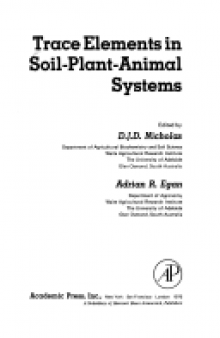 Trace elements in soil-plant-animal systems