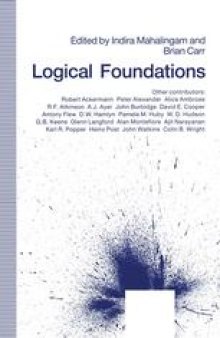 Logical Foundations: Essays in Honor of D. J. O’Connor