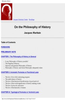 ON THE PHILOSOPHY OF HISTORY.