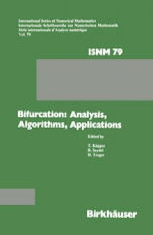 Bifurcation: Analysis, Algorithms, Applications: Proceedings of the Conference at the University of Dortmund, August 18–22, 1986
