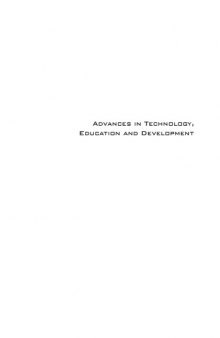Advances in Technology, Education and Development  