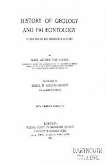 History of geology and paleontology to the end of the nineteenth century,