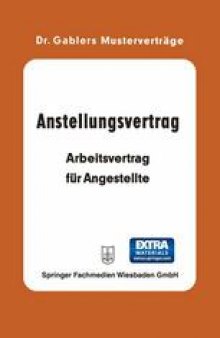 Anstellungsvertrag: Arbeitsvertrag für Angestellte