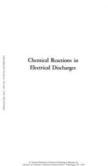 Chemical Reactions in Electrical Discharges