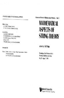 Mathematical aspects of string theory