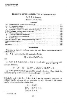 Discrete Groups Generated