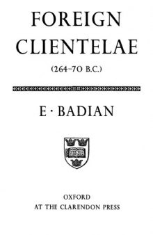 Foreign Clientelae (264-70 B.C.)  