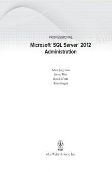 Professional Microsoft SQL Server 2012 Administration