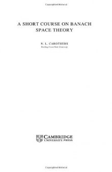 A short course on Banach space theory