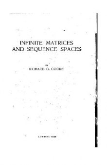 Бесконечные матрицы и пространства последовательностей