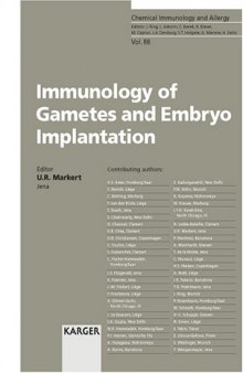 Immunology of Gametes And Embryo Implantation (Chemical Immunology)