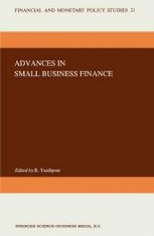 Advances in Small Business Finance