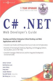 C#.net Web Developer's Guide (With CD-ROM)