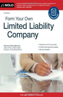 Form Your Own Limited Liability Company, 7th Edition  