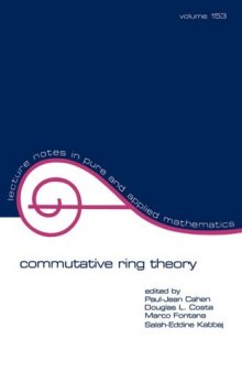 Commutative ring theory: proceedings of the Fes international conference