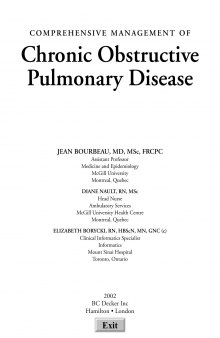 Comprehensive Management of Chronic Obstructive Pulmonary Disease