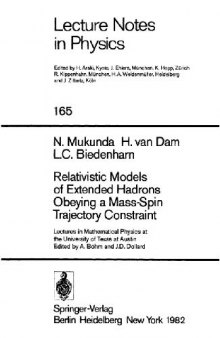 Relativistic Models of Extended Hadrons Obeying a Mass-Spin Trajectory Constraint