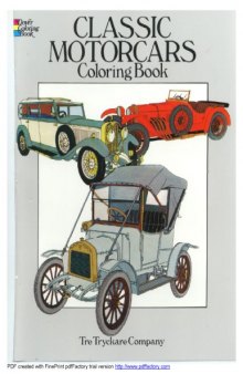 Classic Motorcars Coloring Book