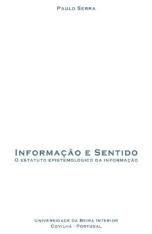 Informacao e sentido : o estatuto epistemologico da informacao