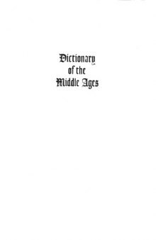 Dictionary of the Middle Ages. Vol. 13. Index