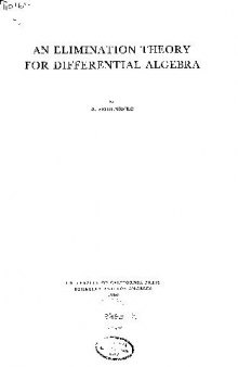 An Elimination Theory for Differential Algebra