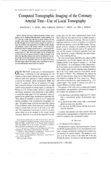 IEEE Transactions on Medical Imaging. 1990. Vol. 9. No. 1 [Article] Computed Tomographic Imaging of the Coronary Arterial Tree-Use of Local Tomography