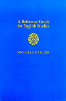 A Reference Guide for English Studies