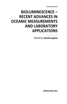 Bioluminescence : recent advances in oceanic measurements and laboratoray applications