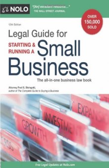 Legal Guide for Starting & Running a Small Business, 12th Edition  