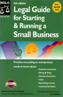 Legal Guide for Starting & Running a Small Business, 6th Edition (2001)