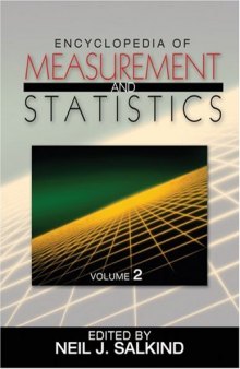 Encyclopedia of Measurement and Statistics 3-Volume Set