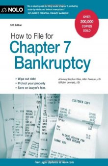 How to File for Chapter 7 Bankruptcy, 17th Edition  