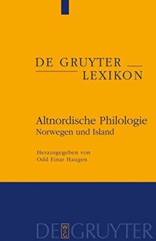 Altnordische Philologie. Norwegen und Island