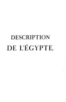 Description de L Egypt. Volume 3.