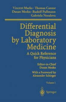 Differential Diagnosis by Laboratory Medicine: A Quick Reference for Physicians