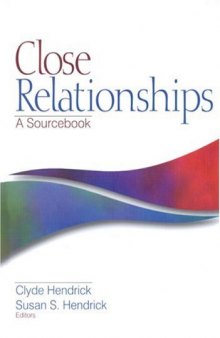 Close Relationships: A Sourcebook