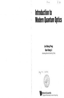 Introductionto to Modern Quantum Optics