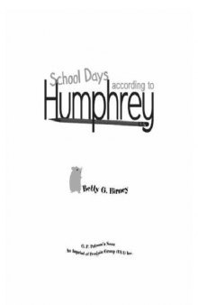 School Days According to Humphrey  