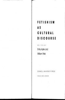 Fetishism as Cultural Discourse