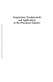 Suspensions Fundamentals and Applications in the Petroleum Industry